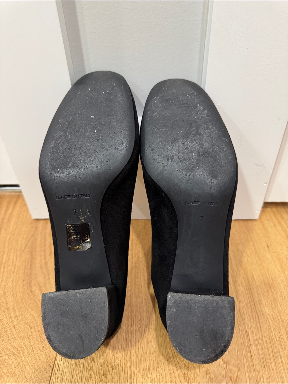 Everlane The Day Heel in black suede Sz 7. - Picture 10 of 11